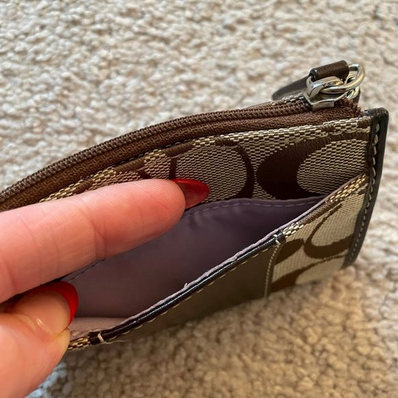 COACH Logo Print Coin Purse - Picture 5 of 6